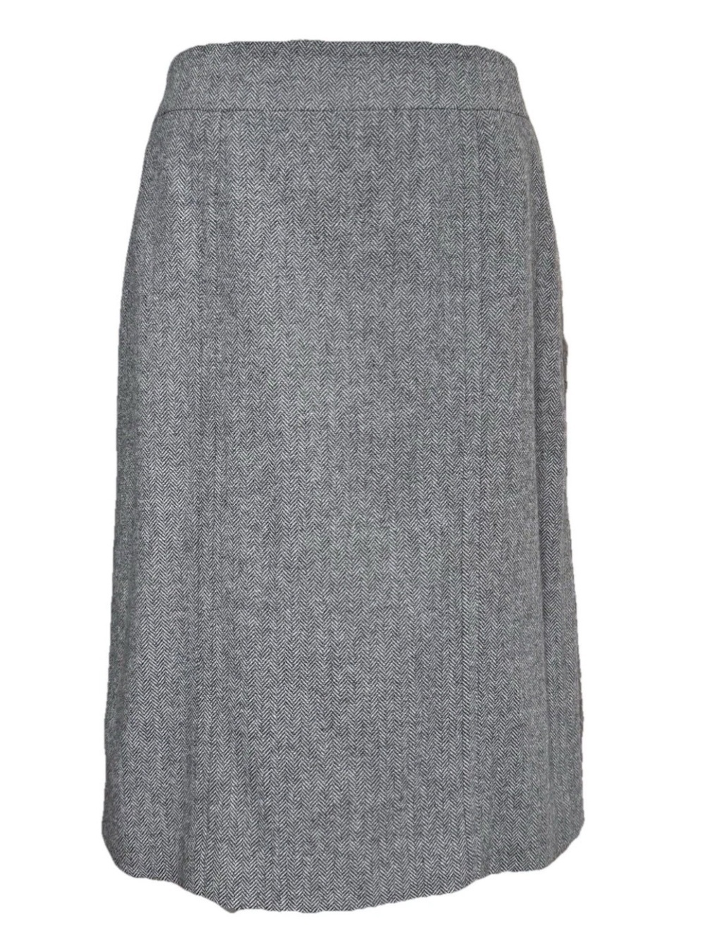 Banana Republic Gray Herringbone Wool Blend Pencil Skirt Size 6 Workwear Office